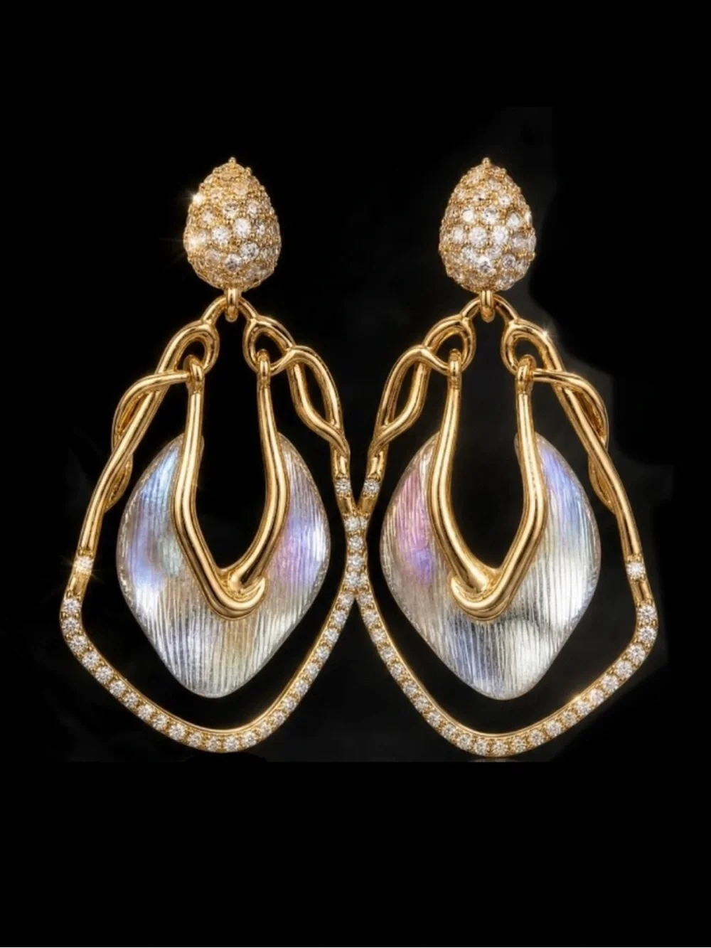 Alexis Bittar Crystal Lucite Dangle Earrings
